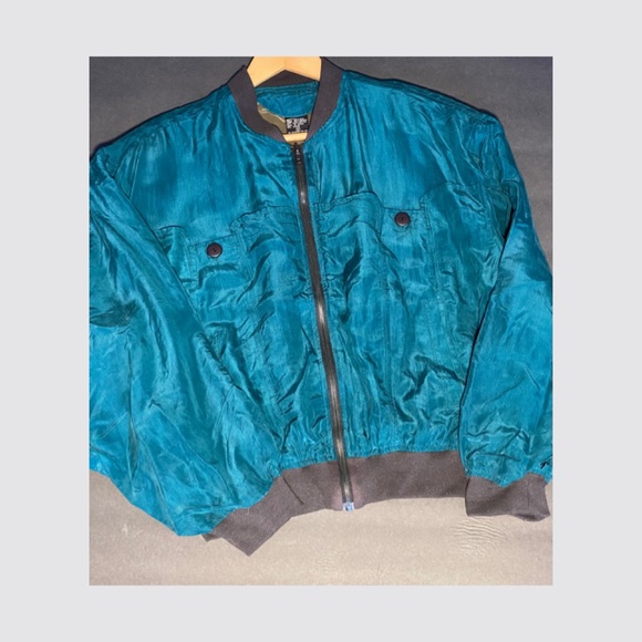 Otto kern vintage women’s silk bomber jacket M - Picture 7 of 9